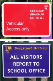 General School Notice Signs - Existing Mounted